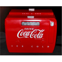 coca cola cooler radio